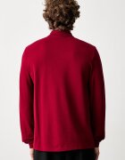 Lacoste блуза с дълги ръкави мъжка от памук бордо L1312
