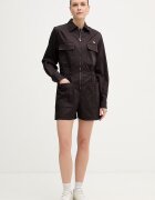 Lacoste гащеризон дамски от памук с еластан кафяв EF0557
