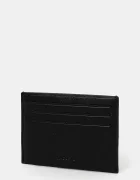 Lacoste калъф за карти мъжки от кожа черен NH1346FG