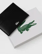 Lacoste калъф за карти мъжки от кожа черен NH1346FG