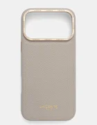Lacoste Кейс за телефон iPhone 17 Pro Max в бежово LCHMP17XPCEGT