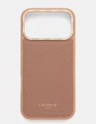 Lacoste Кейс за телефон iPhone 17 Pro Max в кафяво LCHMP17XPCEGP