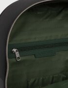 Lacoste Кожена раница в черно голям размер с изчистен дизайн