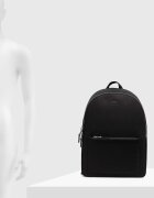 Lacoste Кожена раница в черно голям размер с изчистен дизайн
