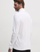 Lacoste Памучна блуза с дълги ръкави в бяло с изчистен дизайн UH2828