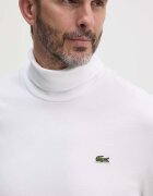 Lacoste Памучна блуза с дълги ръкави в бяло с изчистен дизайн UH2828