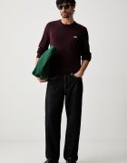 Lacoste пуловер мъжки от памук черен AH1985