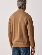 Lacoste пуловер с ниско поло мъжки от памук кафяв SH1927