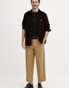 Lacoste риза мъжка от джинс кафява CH3346