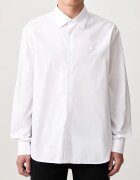 Lacoste риза тип Оксфорд от памук бяла с изчистена шарка CH8729