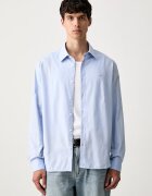 Lacoste риза тип Оксфорд от памук синя с изчистена шарка CH8729