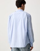 Lacoste риза тип Оксфорд от памук синя с изчистена шарка CH8729