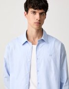Lacoste риза тип Оксфорд от памук синя с изчистена шарка CH8729