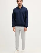 Lacoste спортен панталон мъжки с памук сив със стандартна талия XH9583