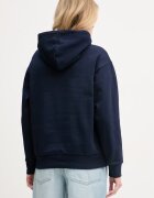 Lacoste суичър с качулка дамски от памук тъмносин SF7612