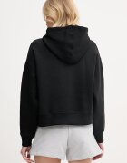 Lacoste суичър с качулка дамски с памук черен SF0048