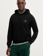 Lacoste суичър с качулка мъжки от памук черен SH9839