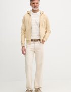 Lacoste суичър с качулка мъжки с памук бежов SH9626