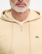 Lacoste суичър с качулка мъжки с памук бежов SH9626