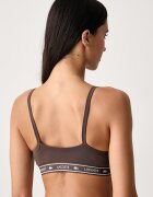 Lacoste сутиен от памук с еластан кафяв IF8166