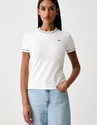 Lacoste тениска дамска с памук бежова TF5289