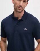 Lacoste тениска с яка мъжка с памук тъмносиня DH5522