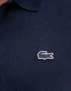 Lacoste тениска с яка мъжка с памук тъмносиня DH5522