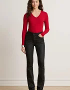 Lauren Ralph Lauren блуза с дълги ръкави дамска с памук червена 200B27402