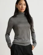 Lauren Ralph Lauren блуза с дълги ръкави дамска с вискоза черна 200B33888