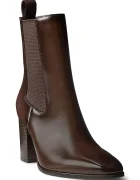 Lauren Ralph Lauren боти челси дамски от кожа Rlyn Bte Hl кафяви 802P12049002