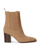 Lauren Ralph Lauren боти челси с висок ток дамски от набук Rlyn Bte Hl бежови 802P18308001