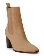 Lauren Ralph Lauren боти челси с висок ток дамски от набук Rlyn Bte Hl бежови 802P18308001