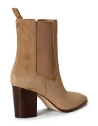 Lauren Ralph Lauren боти челси с висок ток дамски от набук Rlyn Bte Hl бежови 802P18308001
