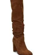 Lauren Ralph Lauren Ботуши Artizan Tall в кафяво с дебел ток 802937807002