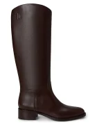 Lauren Ralph Lauren ботуши под коляното дамски от кожа Kyle кафяви 802P12995003