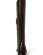 Lauren Ralph Lauren ботуши под коляното дамски от кожа Kyle кафяви 802P12995003