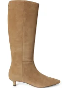 Lauren Ralph Lauren ботуши под коляното дамски от велур Frncsa Tl Hl бежови 802P15726003
