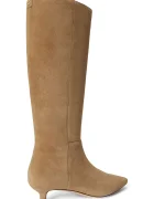 Lauren Ralph Lauren ботуши под коляното дамски от велур Frncsa Tl Hl бежови 802P15726003