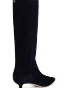 Lauren Ralph Lauren ботуши под коляното дамски от велур Frncsa Tl Hl тъмносини 802P15726004
