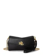Lauren Ralph Lauren чанта crossbody дамска от кожа черна 432P11743