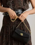 Lauren Ralph Lauren чанта crossbody дамска от кожа черна 432P11743