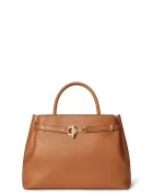 Lauren Ralph Lauren чанта crossbody дамска от кожа кафява 431P03417