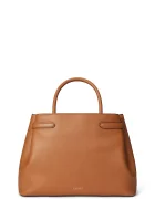 Lauren Ralph Lauren чанта crossbody дамска от кожа кафява 431P03417