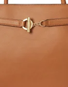 Lauren Ralph Lauren чанта crossbody дамска от кожа кафява 431P03417
