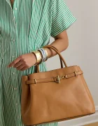 Lauren Ralph Lauren чанта crossbody дамска от кожа кафява 431P03417