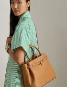 Lauren Ralph Lauren чанта crossbody дамска от кожа кафява 431P03417