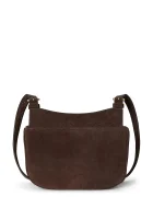 Lauren Ralph Lauren чанта crossbody дамска от велур кафява 431P15642