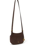Lauren Ralph Lauren чанта crossbody дамска от велур кафява 431P15642