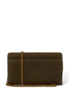 Lauren Ralph Lauren чанта crossbody дамска от велур зелена 432P15691