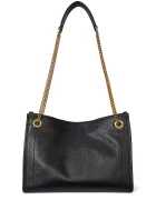 Lauren Ralph Lauren чанта дамска от кожа черна 431980173